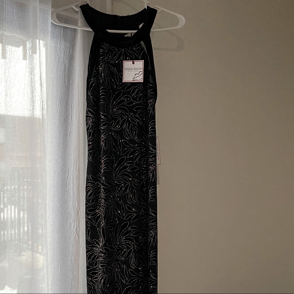 NWT Bisou Bisou Black Maxi glittery dress